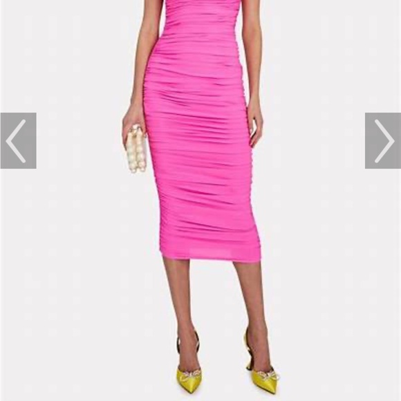 Amaya One-Shoulder Ruched Midi Dress - Picture 14 of 14